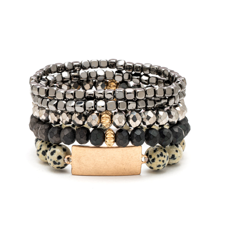 Multi Stone Stretch Bracelet
