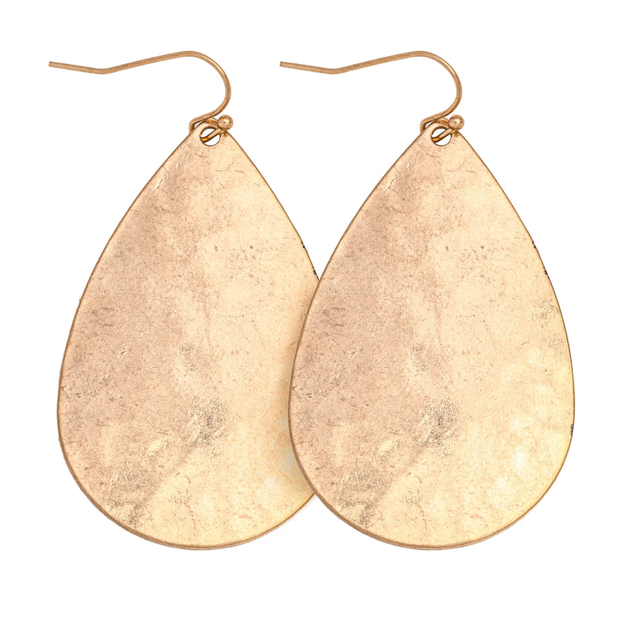 Hammered Teardrop Earring
