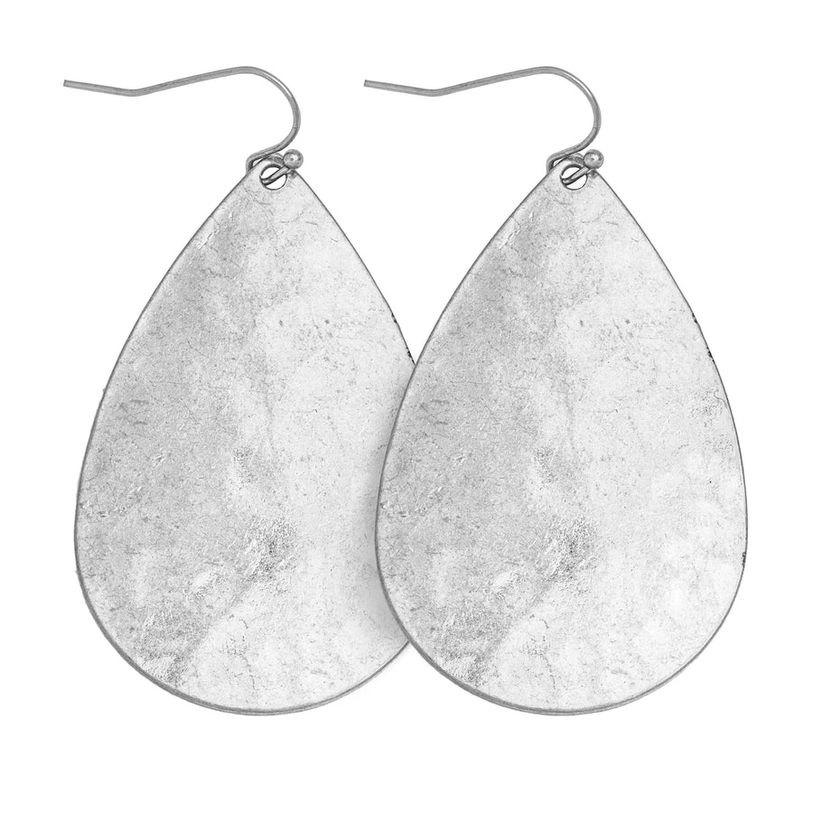 Hammered Teardrop Earring