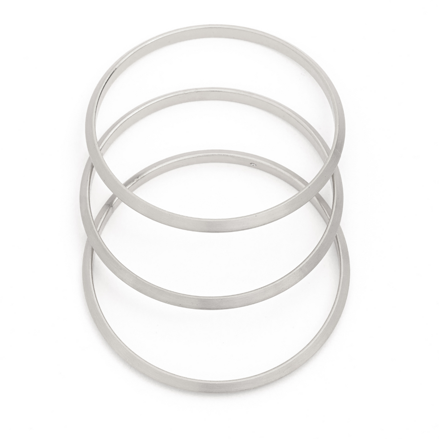 Satin Set of 3 Bangle Bracelets
