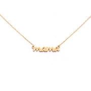 Mama Script Necklace