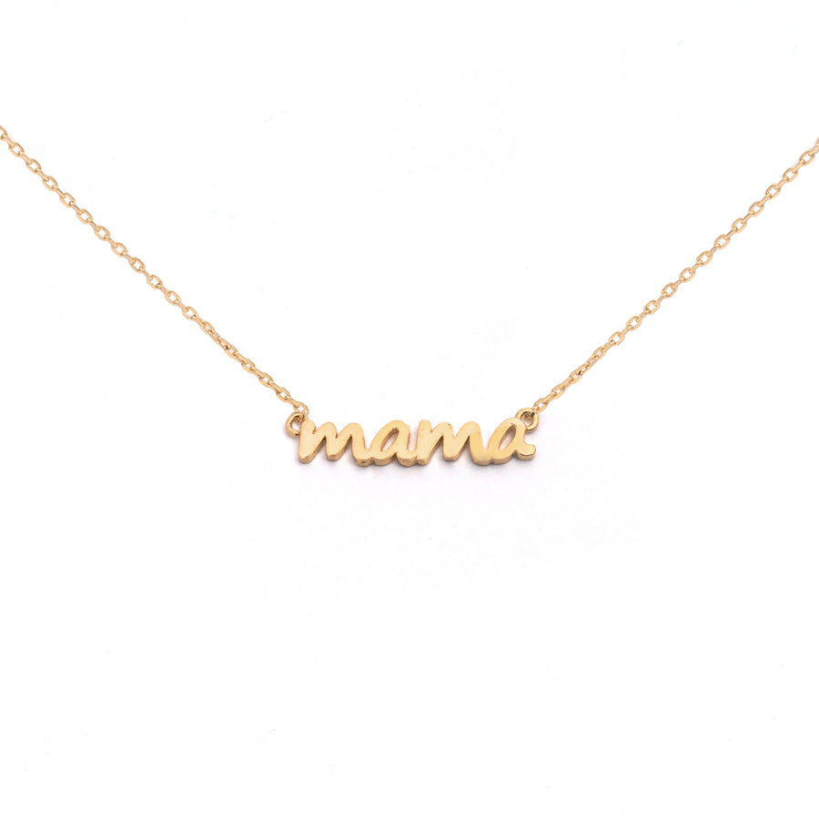 Mama Script Necklace