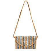 Banyu Denim Jute Clutch Handbag