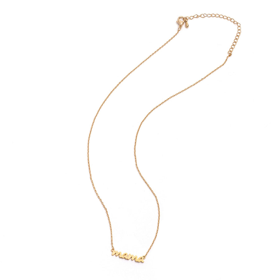 Mama Script Necklace