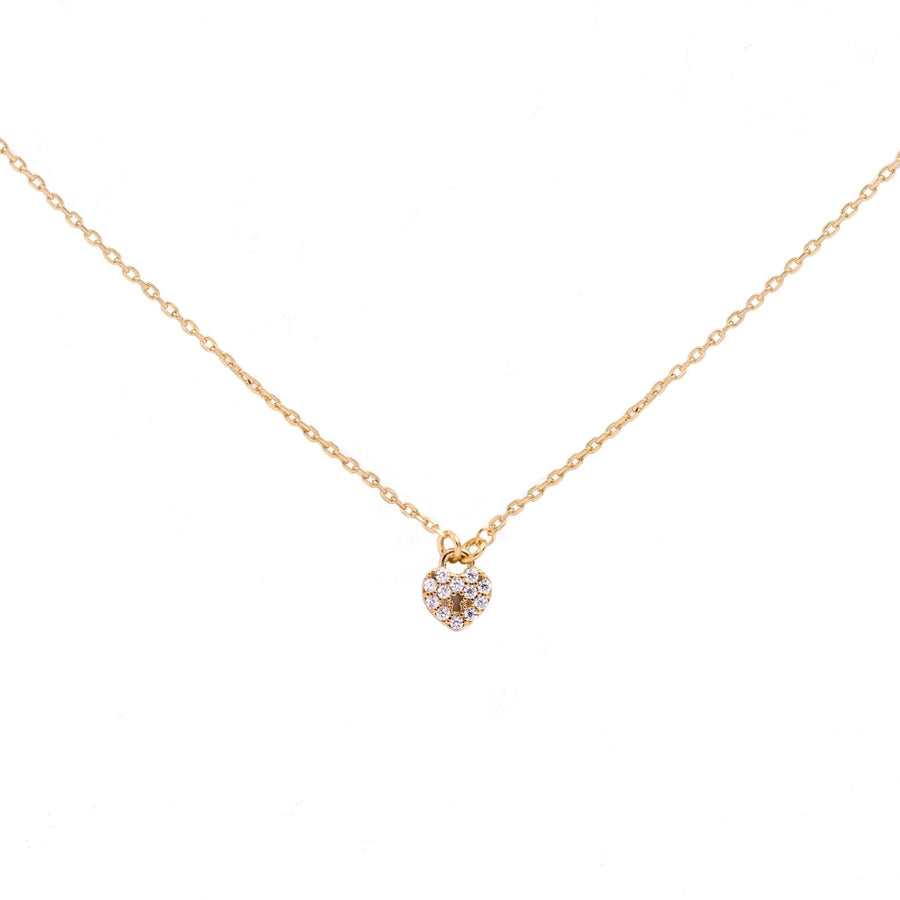 Mini Heart Lock Pendant Necklace