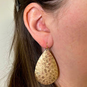 Hammered Teardrop Earring