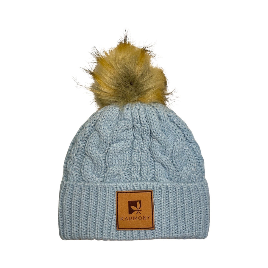 Sky blue frosted beanie