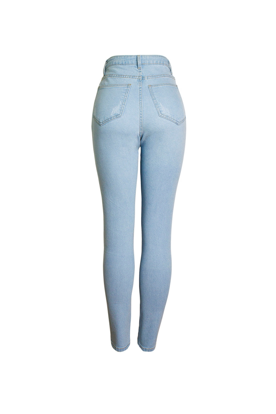 High Waist Jeans with Pockets
